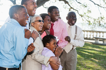 Multi-generation African American family